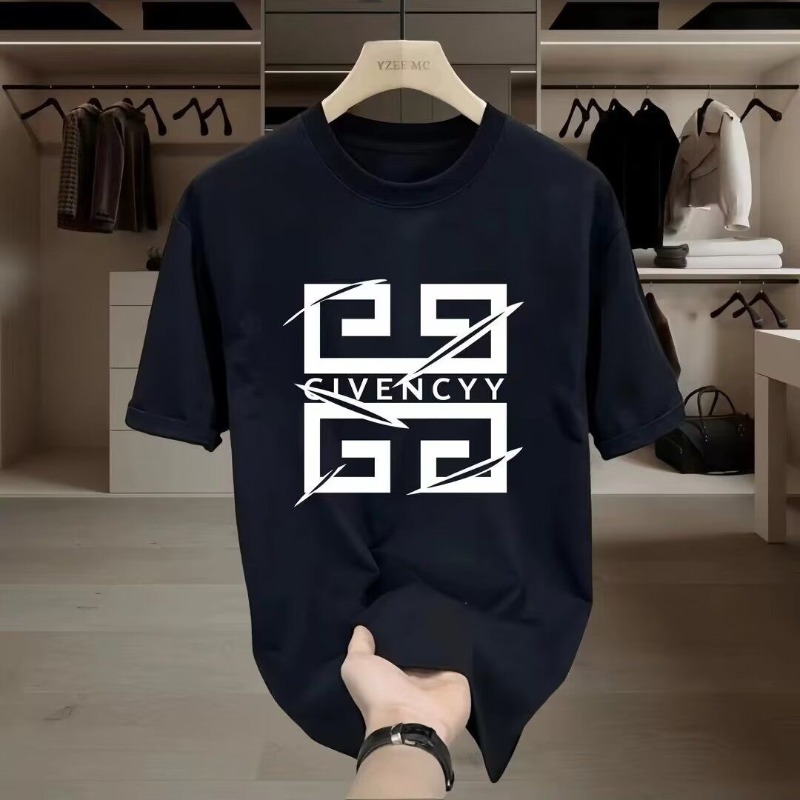 Streetwear Brand Graphic Designer - Herren Markenlogo-Print T-Shirt aus Baumwolle Kurzarm-Shirt,