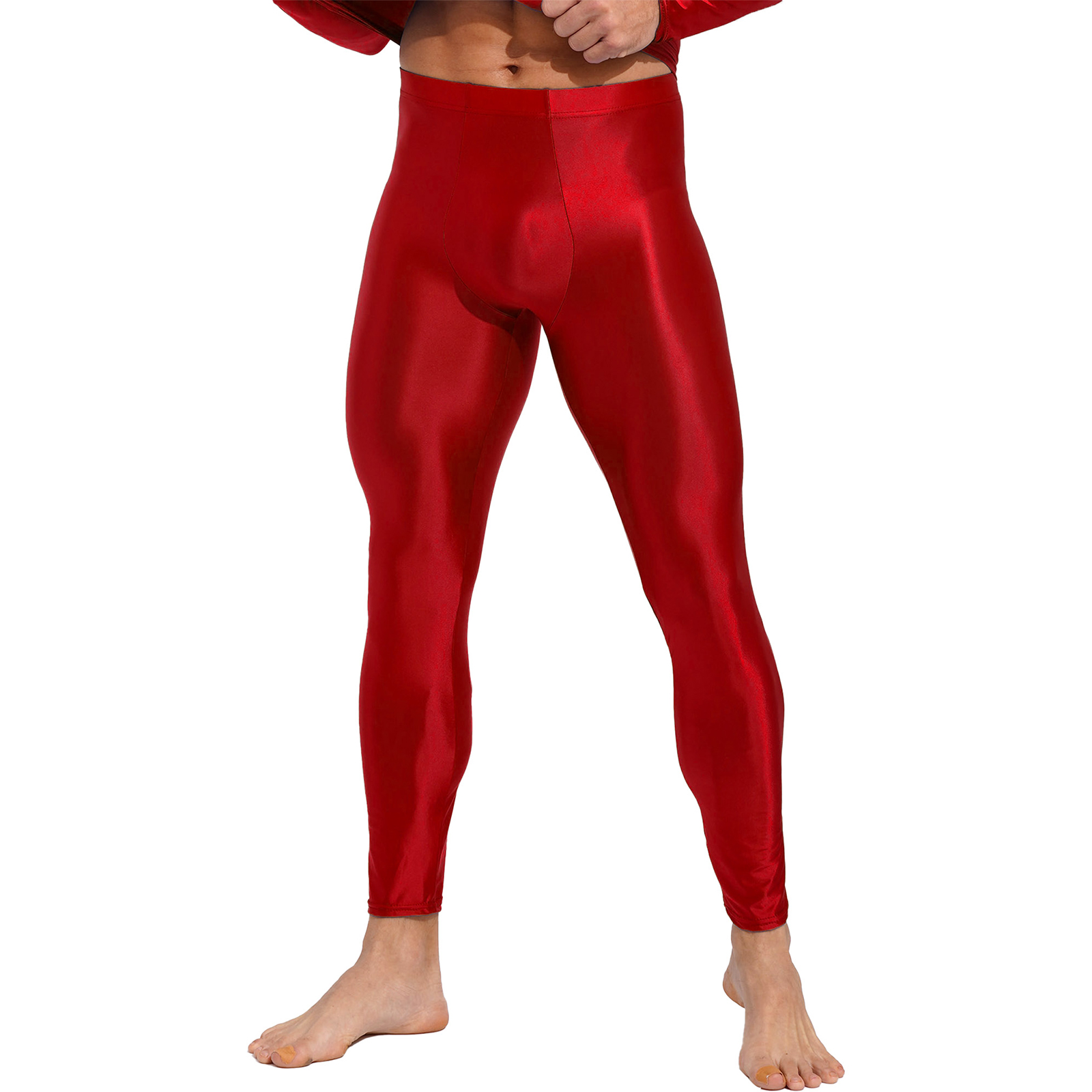 Streetwear Brands - Herren glänzende Öl strumpfhose lange Hosen