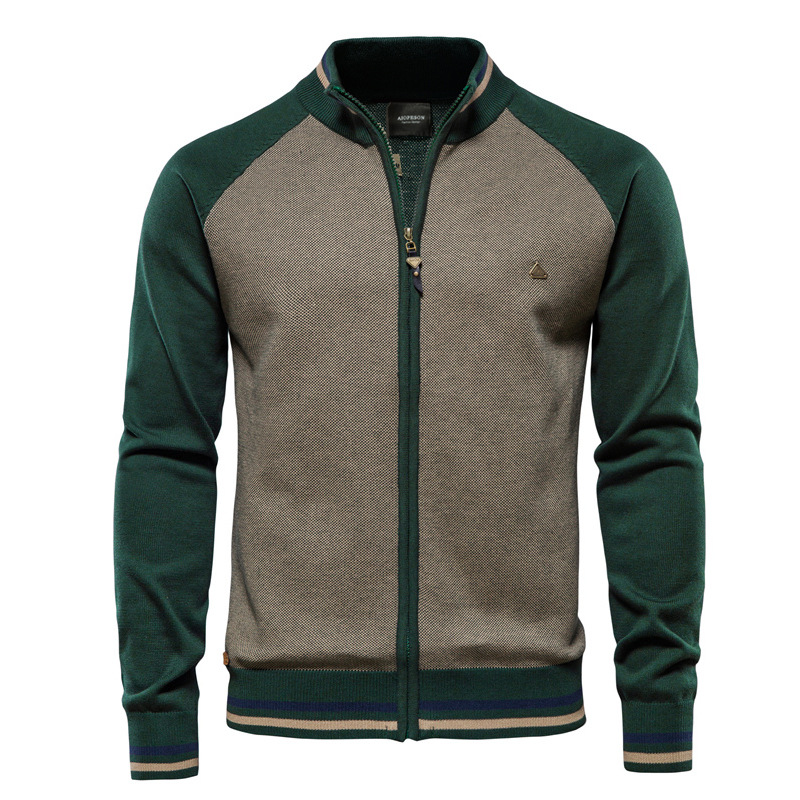 Streetwear Brand England - Gespleißt Strickjacke Männer Streetwear Casual Hohe