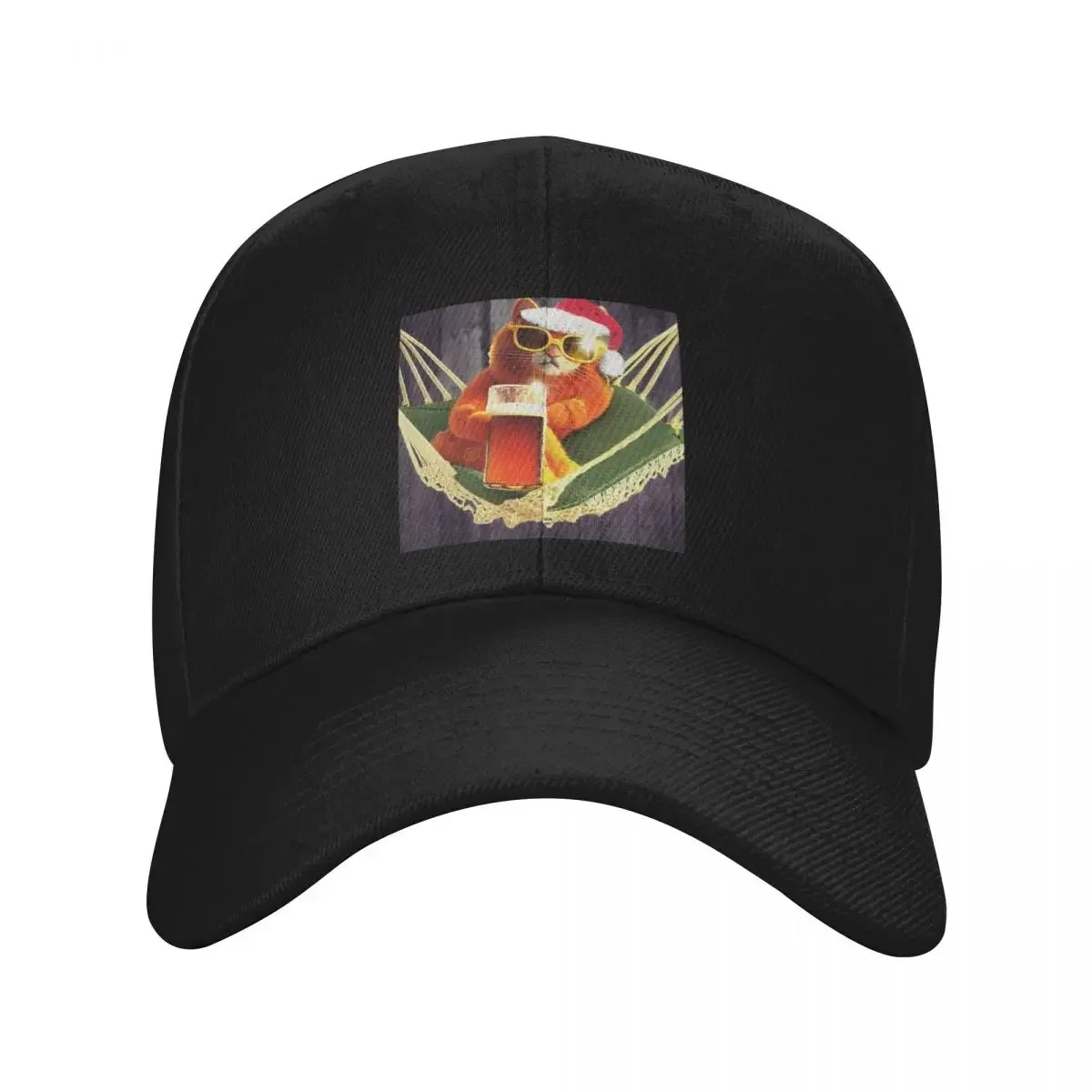 Streetwear Brand Cat - 2026 Coole Katze mit Weihnachtsmütze Baseballkappe