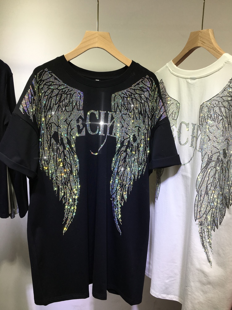 L-4XL übergroße Strass Engels  – Streetwear Brand Top Bewertung und Preis