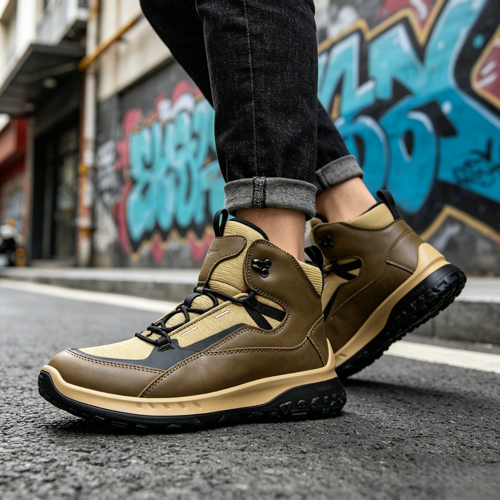 High-Top Lederschuhe für Herre – Streetwear Outdoor Brand Bewertung und Preis