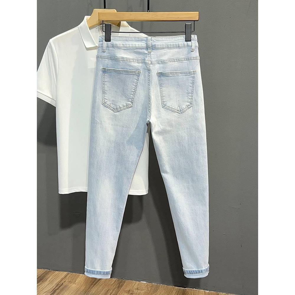 Sommer gewaschene hellblaue ge – Streetwear Brand Cat Bewertung und Preis