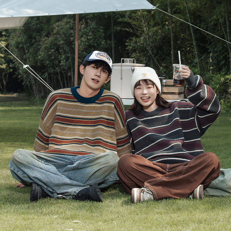 Koreanische Mode Vintage Gestr – Streetwear Brand England Bewertung und Preis